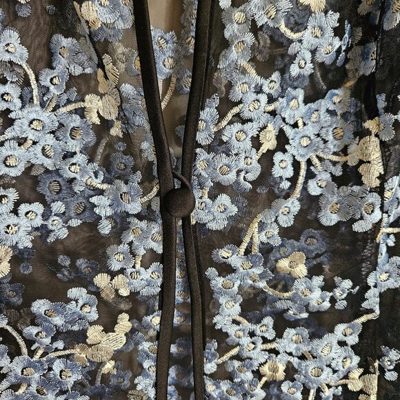 Alex Evenings sheer embroidered jacket NWT XLP - Picture 3 of 6